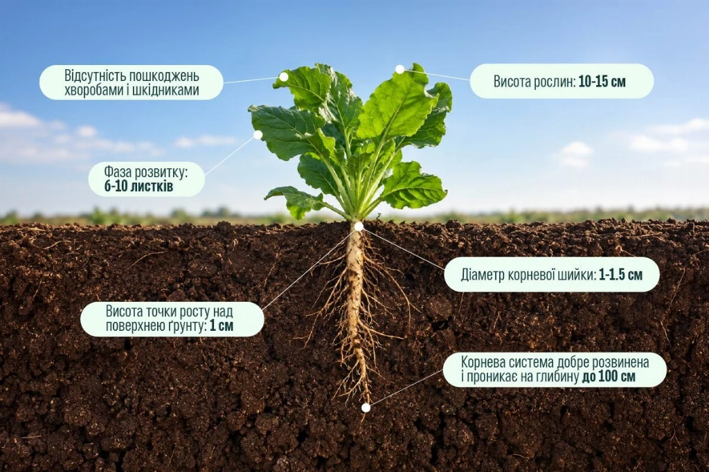 Оптимальний стан більшості гібридів ріпаку для успішної перезимівлі Оптимальний стан більшості гібридів ріпаку для успішної перезимівлі